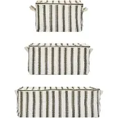 House Doctor Hdvibes Opbergmand Lichtbruin Pak Van 3 - Manden Canvas Light brown - 205720534