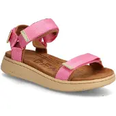 Woden Sandaal 'Line' karamel / pitaja roze