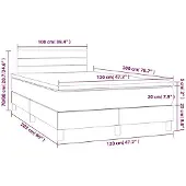 vidaXL Boxspring met matras fluweel zwart 120x200 cm