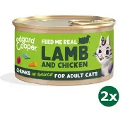 Edgard & Cooper kat adult chunks lam / kip kattenvoer 2x 18x85 gr