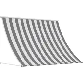 vidaXL Zonnescherm Antraciet en Wit 400 x 150 cm