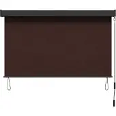 vidaXL Rolgordijn Bruin 60 x 250 cm Stof en Aluminium