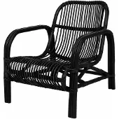 Sweet living Rotan Stoel Boaz - Zwart - 62x80xH72 cm - Loungestoel