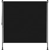 vidaXL Buitenzonwering Rolgordijn Zwart 120 x 270 cm