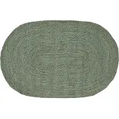 vidaXL Vloerkleden Olijfgroen 100 x 152 cm Jute