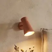 Argon Wandlamp Lotta, dimbaar, terracotta, Woon-/ Eetkamer, metaal, wandlamp