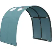vidaXL Bed met Tunnel 3 st Wit en Lichtblauw 118,6 x 193,2 x 75,1 cm