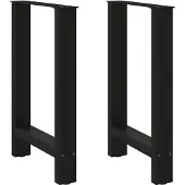 vidaXL Eettafelpoten 2 st 60x(72-73) cm staal zwart