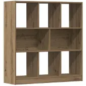 vidaXL Boekenkast 97,5x29,5x100 cm bewerkt hout artisanaal eikenkleur