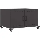 vidaXL Salontafel 68x50x43,5 cm staal zwart