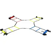 Megaform Trainingsladder vierzijdig - snelheid en coördinatie - Cross-over agility ladder