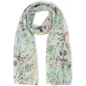 Marie Lund Sjaal mintgroen / pastelgroen / rosa