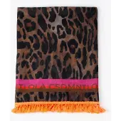 Lola Casademunt Sjaal bruin / bruin gemêleerd / pink / zwart
