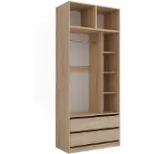 Vicco Elmo Kledingopslagkast – 50 x 40 cm Set van 3 Sonoma