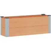 vidaXL Verhoogde plantenbak Bruin 100 x 30 x 36 cm WPC en Aluminium