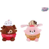 VAN MANEN knuffelbeer cupcake pluche roze 14cm speelgoed.