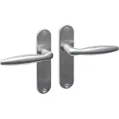 Intersteel Deurkruk Jupiter basic op schild ovaal 185x41mm blind RVS geborsteld