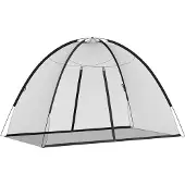 Super Merchant Klamboe met deuren Mongolia 220 gaas 200x120x130 cm zwart