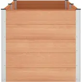 vidaXL Verhoogde plantenbak Bruin 250 x 100 x 91 cm WPC en Aluminium