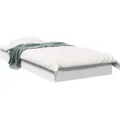 vidaXL Vloerbedframe Wit 80 x 200 cm Bewerkt hout