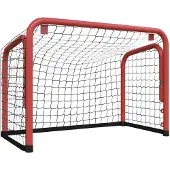 vidaXL Hockeydoel met net 68x32x47 cm staal en polyester rood en zwart
