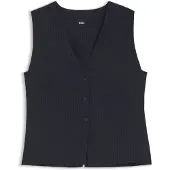 BOSS Slim-fit gilet van stretchcrêpe met krijtstrepen Maat 46