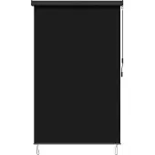vidaXL Rolgordijn Zwart 140 x 250 cm Stof en Aluminium