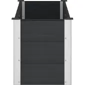 vidaXL Verhoogde plantenbak Zwart 150 x 50 x 54 cm WPC en Aluminium