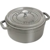 Staub Ronde Cocotte 24 cm - grafietgrijs 3,8 l