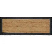vidaXL Gebied Tapijt Donkergrijs 80 x 300 cm Jute