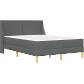 vidaXL Bedframe met matras met hoofdeinde Polyester