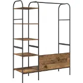 vidaXL Kledingrek Bruin 120 x 44 x 160 cm Bewerkt hout