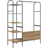 vidaXL Kledingrek Beige 120 x 44 x 160 cm Bewerkt hout
