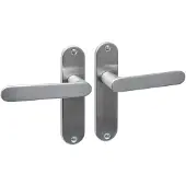 Intersteel deurklink Sora basic op ovaal schild 185x41mm blind rvs