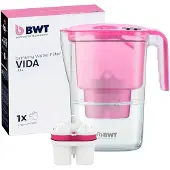 BWT Vida, waterfilterkan, 2,6 liter, roze, transparant