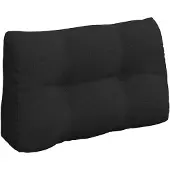 vidaXL Rugkussen Zwart 80 x 24 x 50 cm Stof