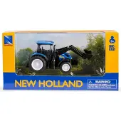Daffi New Holland T6 Metaal Traktor met Schep - 1:29