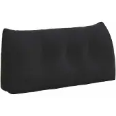 vidaXL Rugkussen Zwart 100 x 24 x 50 cm Fluweel