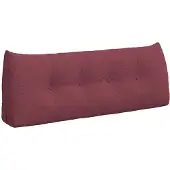 vidaXL Rugkussen Wijnrood 120 x 24 x 50 cm Stof