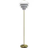 BELID Valencia Vloerlamp Flat White / Messing - Vloerlampen Metaal Brass - 3212091