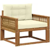 vidaXL Buiten Midden Sofa Massief Acacia Hout Naturel