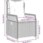 vidaXL Tuinstoelen 2 st verstelbaar poly rattan beige