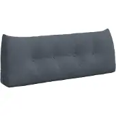 vidaXL Rugkussen Donkergrijs 120 x 24 x 50 cm Fluweel