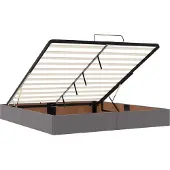 vidaXL Bedframe met matras Anders 2 st Grijs PVC