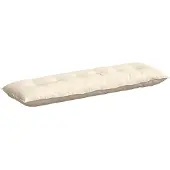 vidaXL Rugkussen Crème 160 x 50 cm Corduroy stof