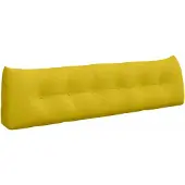 vidaXL Rugkussen Geel 180 x 24 x 50 cm Fluweel