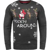 Blend Trui ' BHRudolph ' bruin / grijs / rood / wit