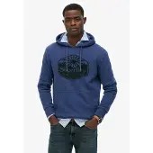 Superdry Sweatshirt 'Sun' blauw gemêleerd / zwart