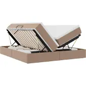 vidaXL Opbergbed met matras Cappuccino 180 x 200 cm Kunstleer