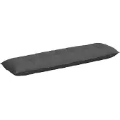 vidaXL Rugkussen Donkergrijs 180 x 50 x 19 cm Corduroy stof